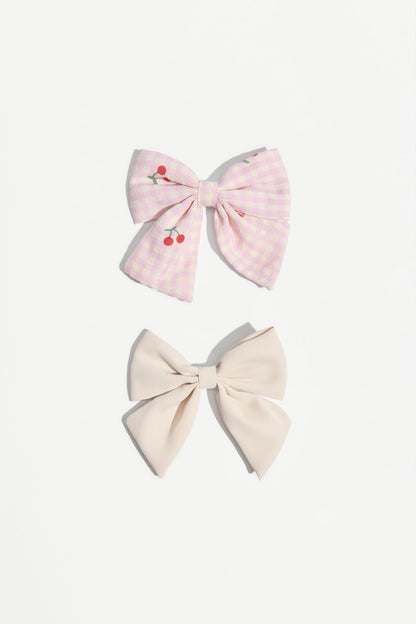 Pack of 2 hair bows with clip