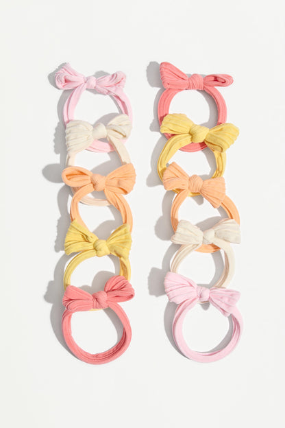 Bow hair ties (10-pack)