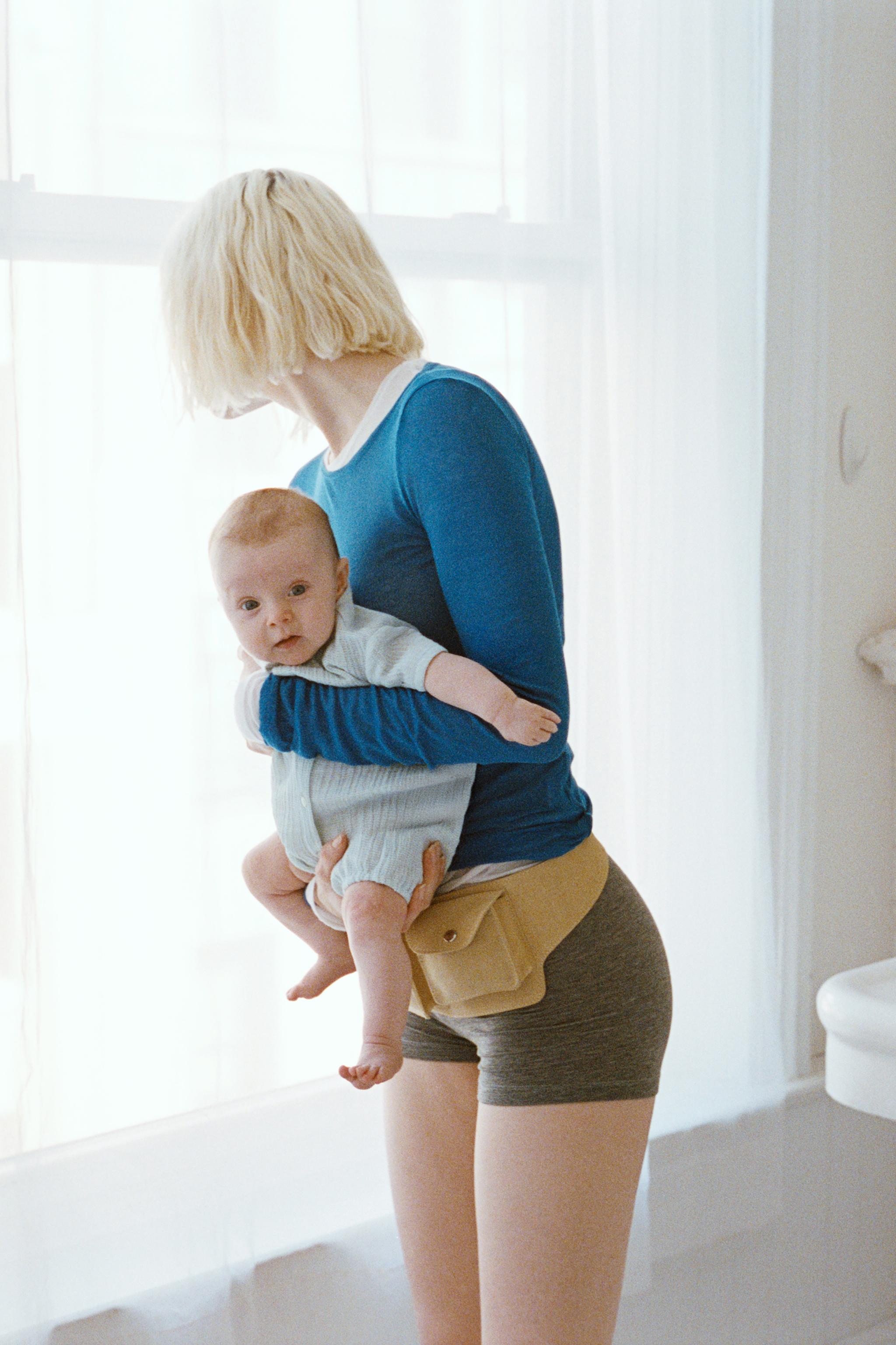 STRIPED ROMPER - Ecru / Blue / 1-3 months (62 cm)