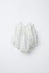 BRODERIE ANGLAISE BODYSUIT - Ecru / 1-3 months (62 cm)