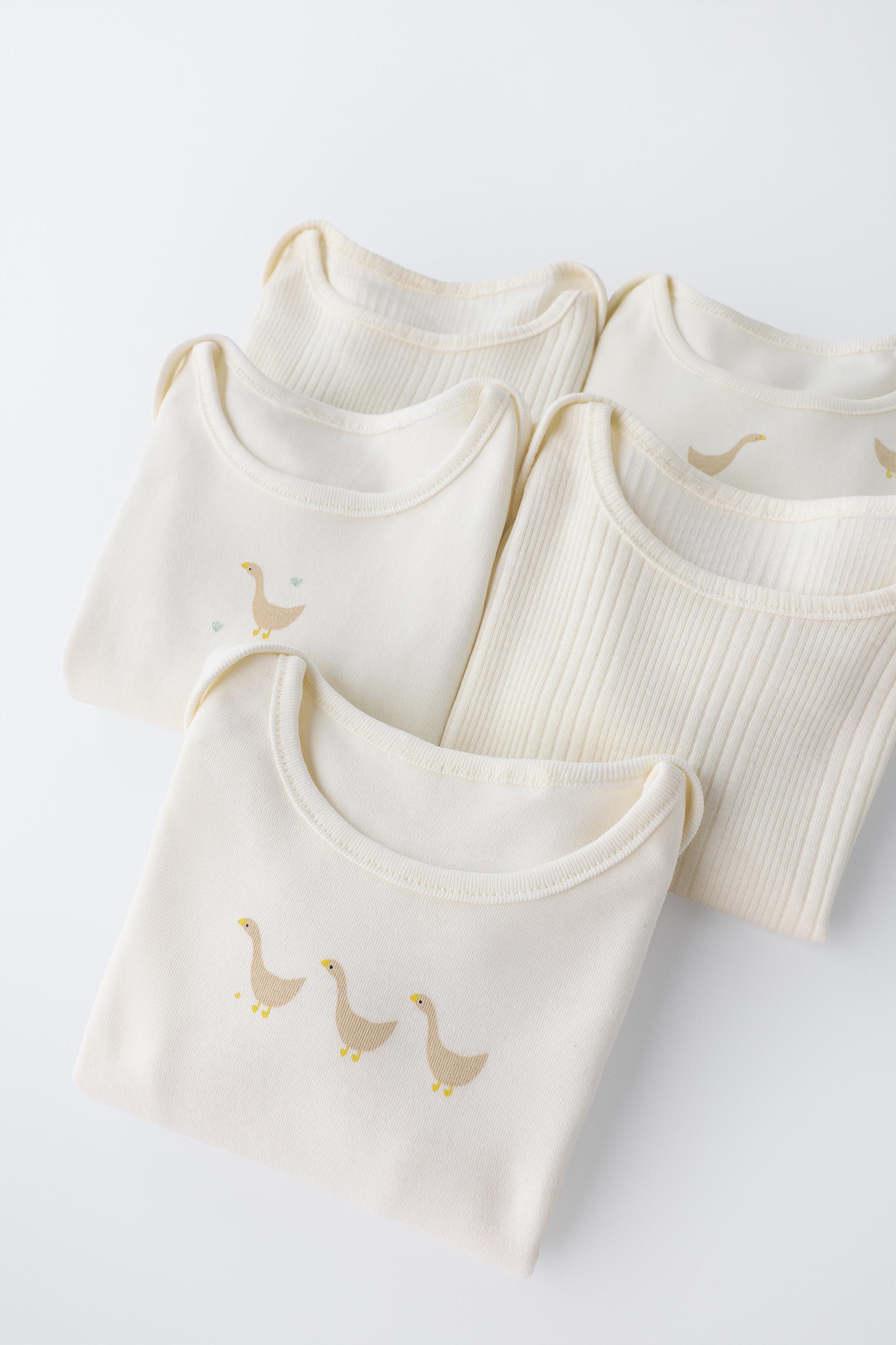 5-PACK OF GOOSE PRINT BODYSUITS
