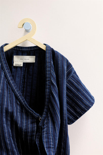 ZARA TIMELESS - STRIPED KIMONO ROMPER
