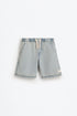 Denim jogger Bermuda shorts - BLUE / 11-12 years