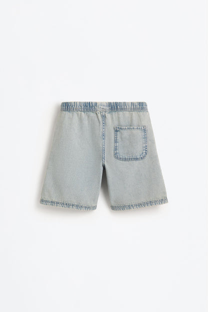 Denim jogger Bermuda shorts