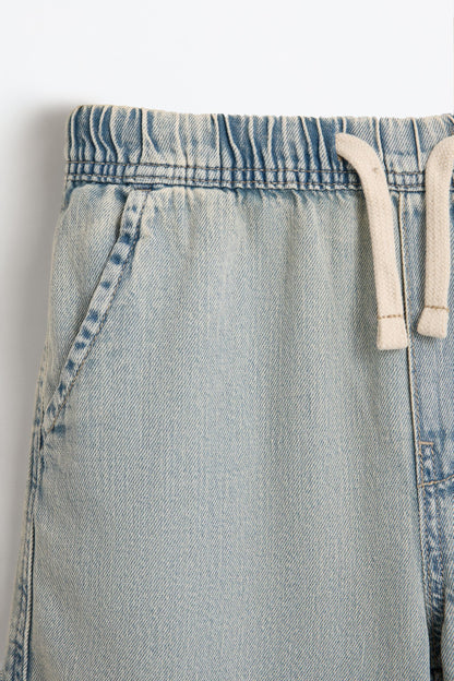 Denim jogger Bermuda shorts