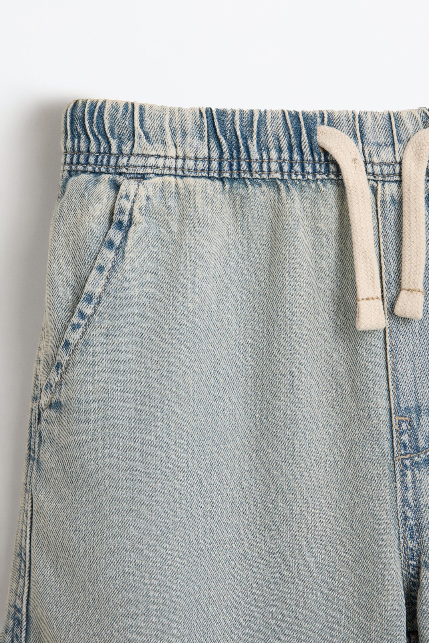 Denim jogger Bermuda shorts