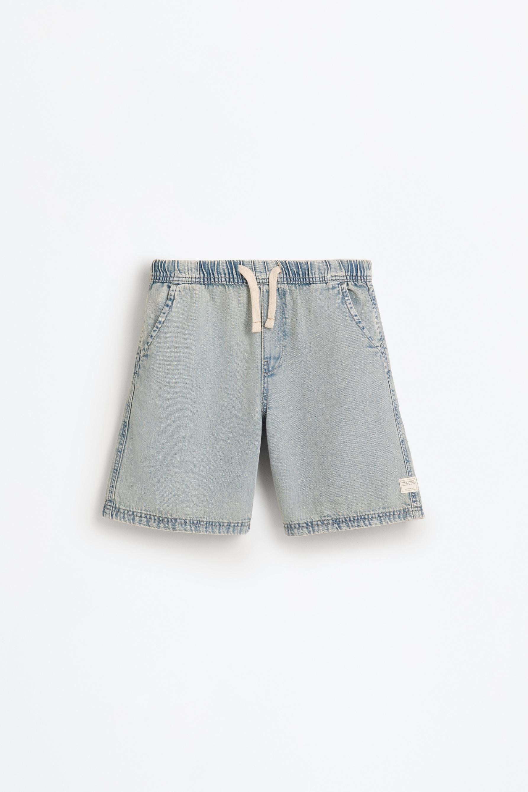 Denim jogger Bermuda shorts