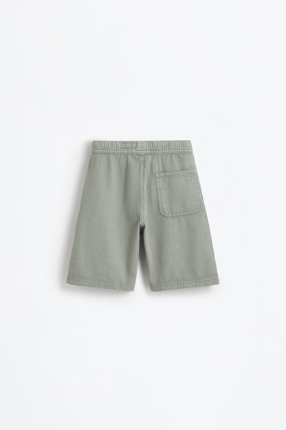 Denim jogger Bermuda shorts