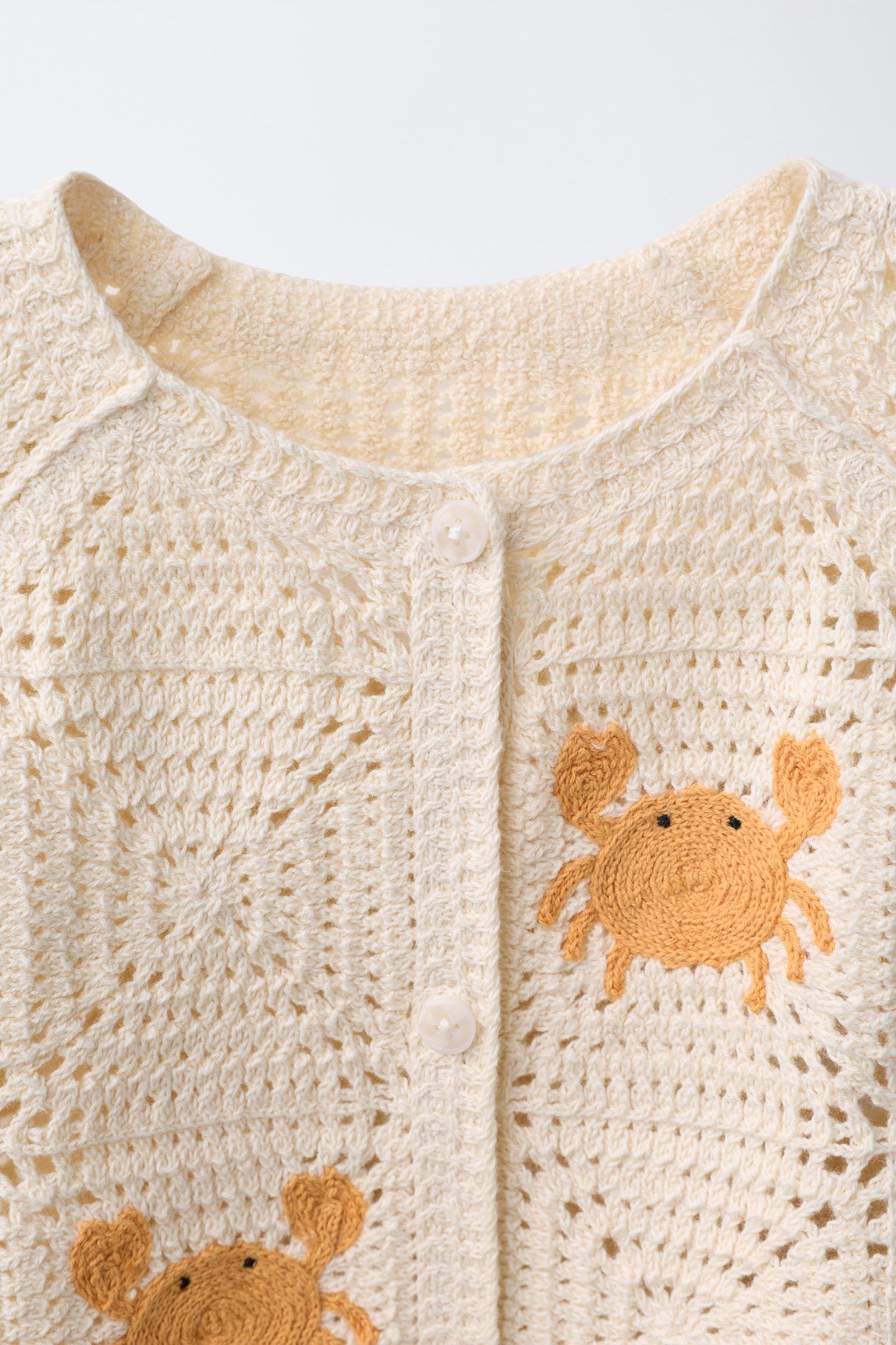 CRAB PRINT KNIT PLAYSUIT