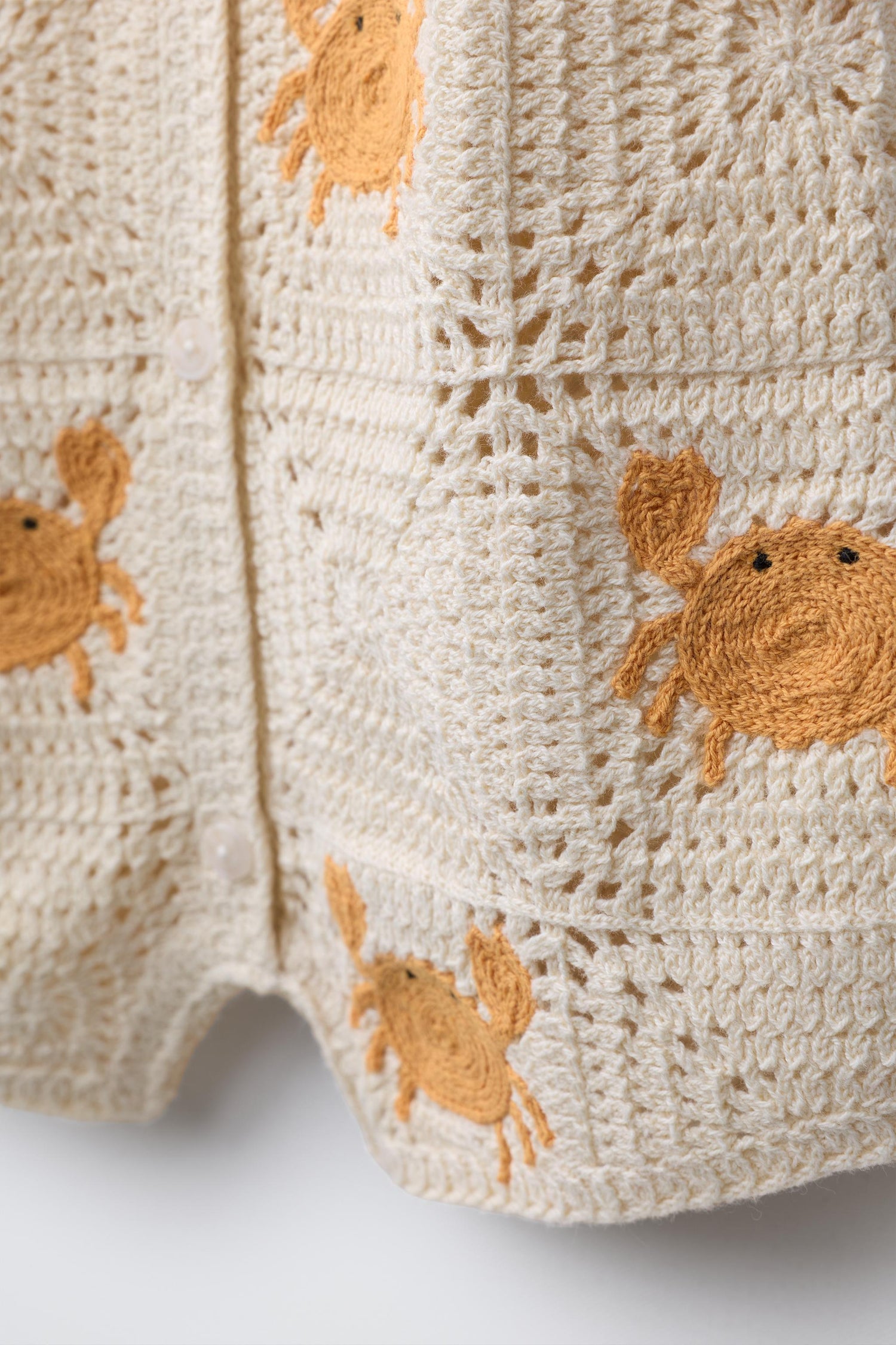 CRAB PRINT KNIT PLAYSUIT