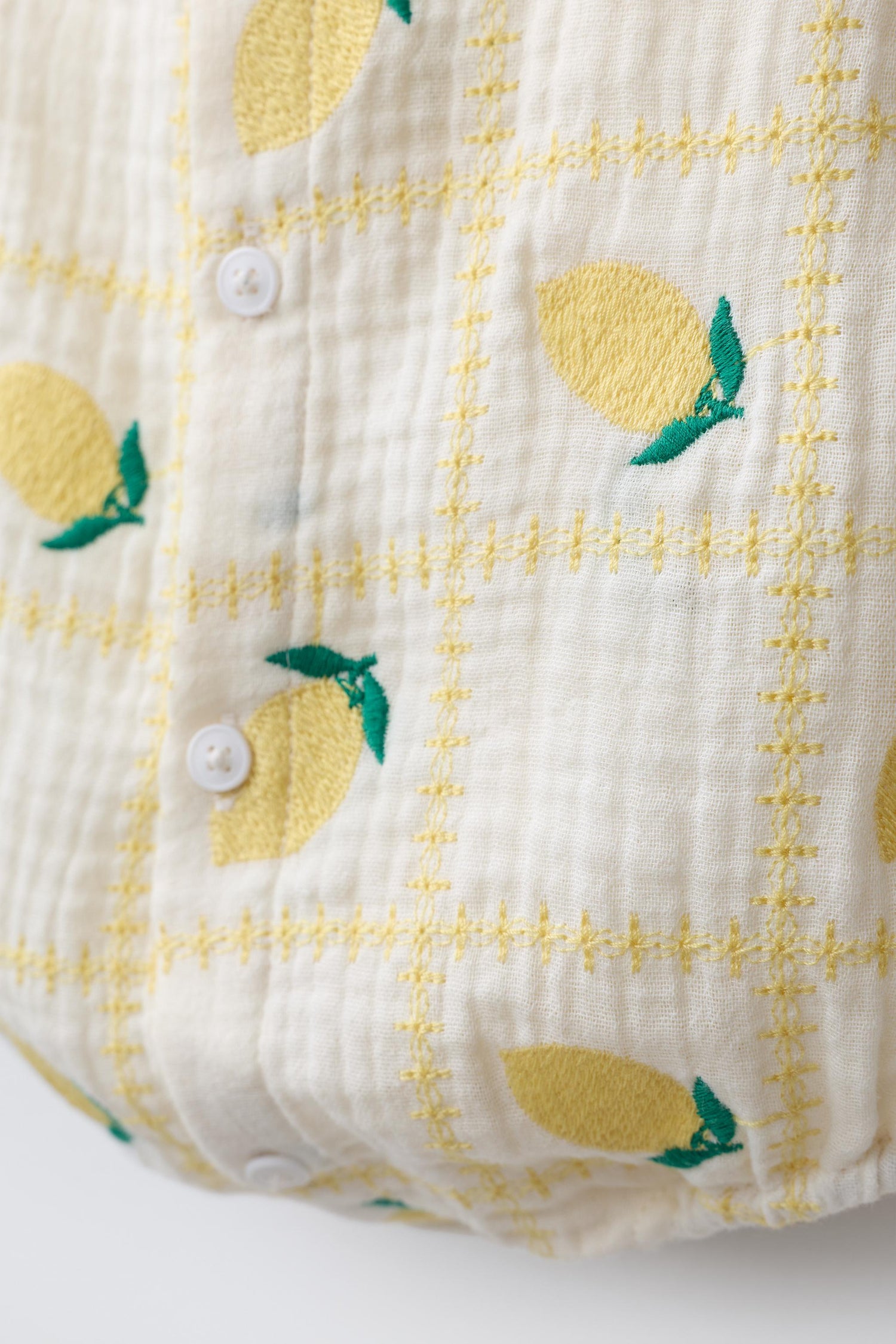 CASA LAWA X ZARA KIDS EMBROIDERED LEMON ROMPER