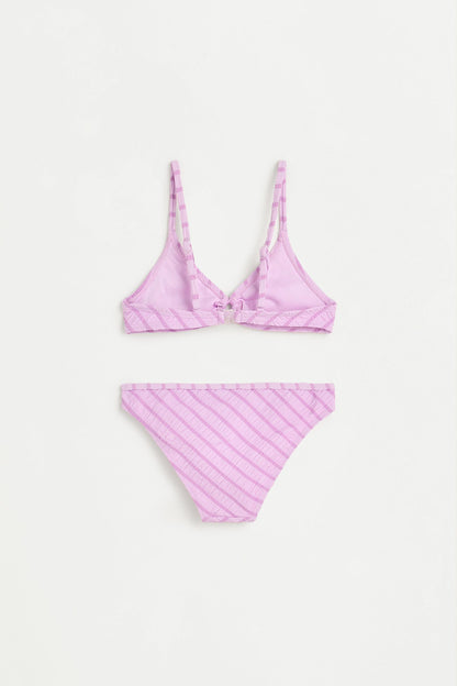 Girl | Blue striped bikini