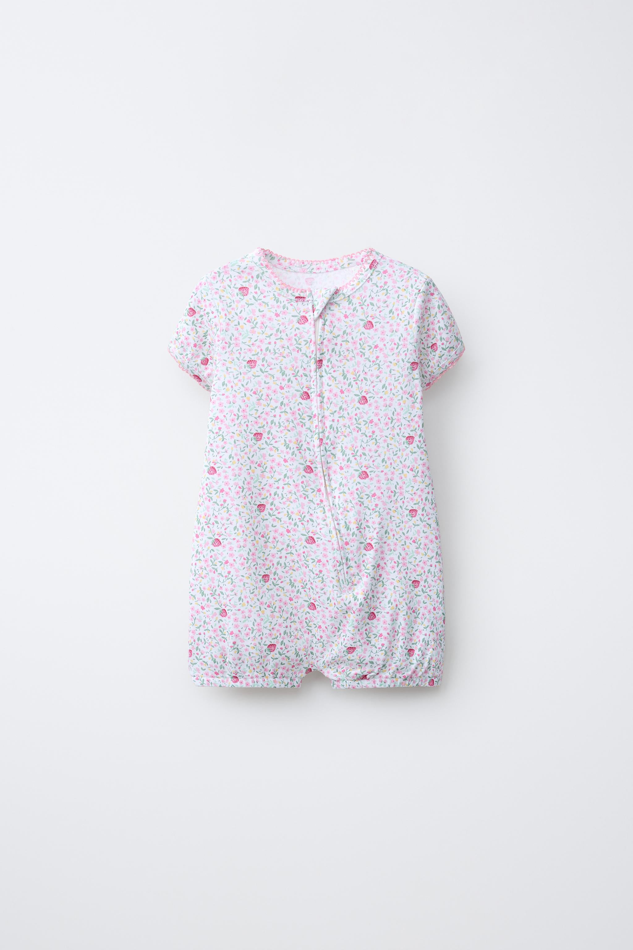 TWO-PACK OF FLORAL SLEEPSUITS