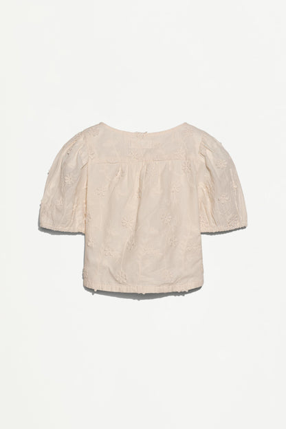 Embroidered relief blouse