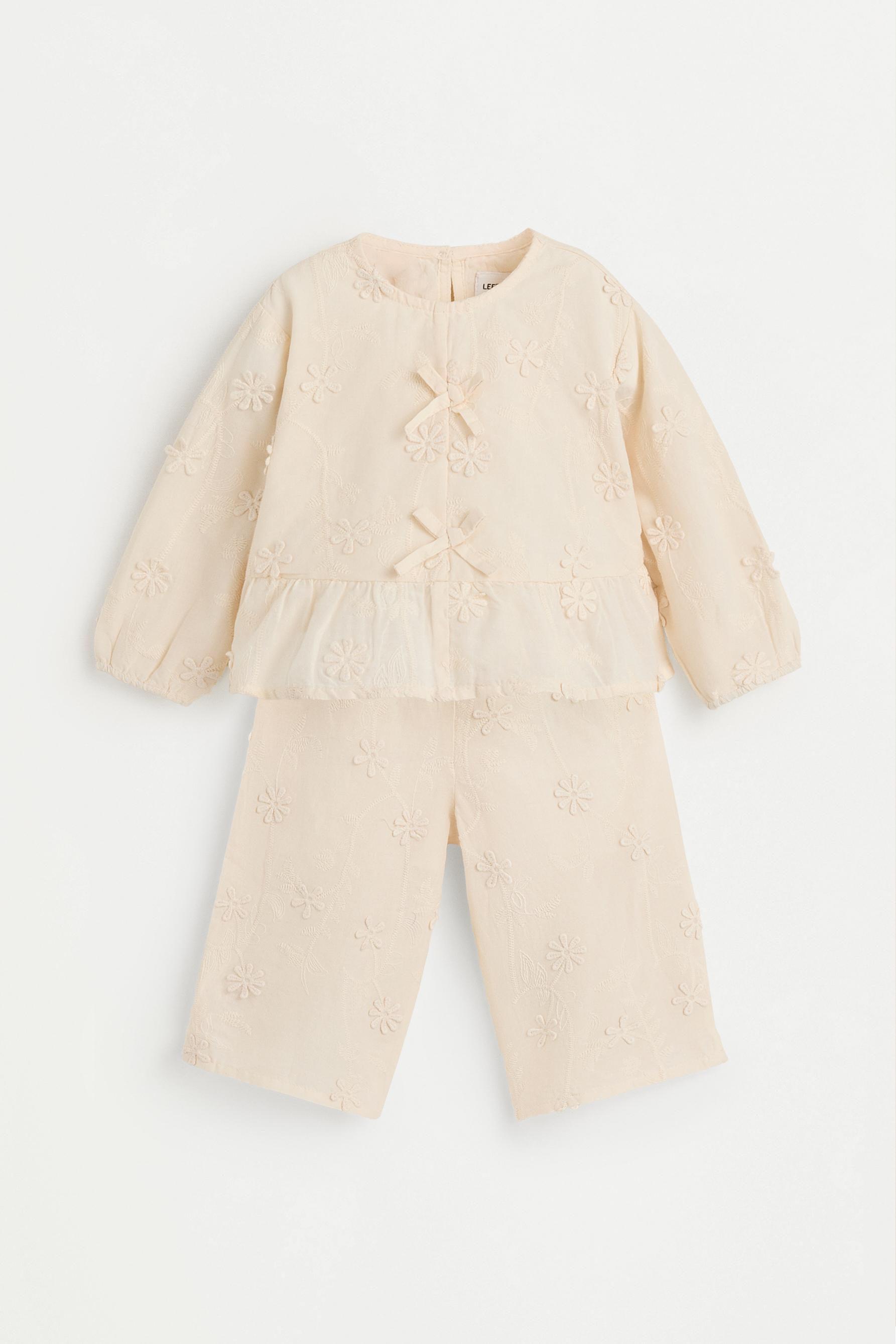 Floral blouse and trousers set