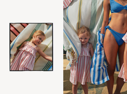 Baby Girl | Pink striped dress