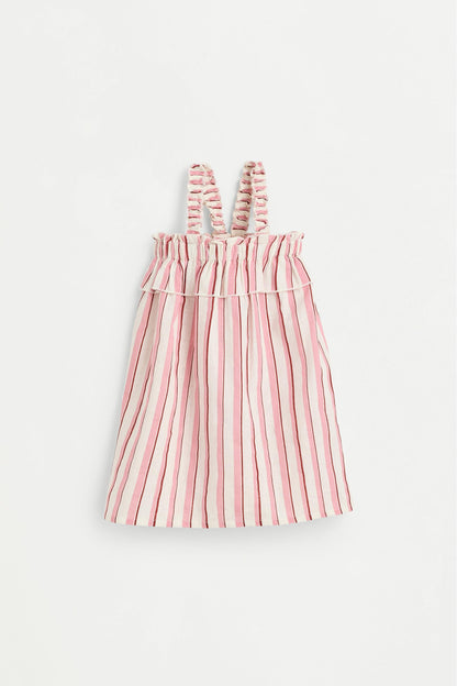 Baby Girl | Pink striped dress - PINK / 12-18 months