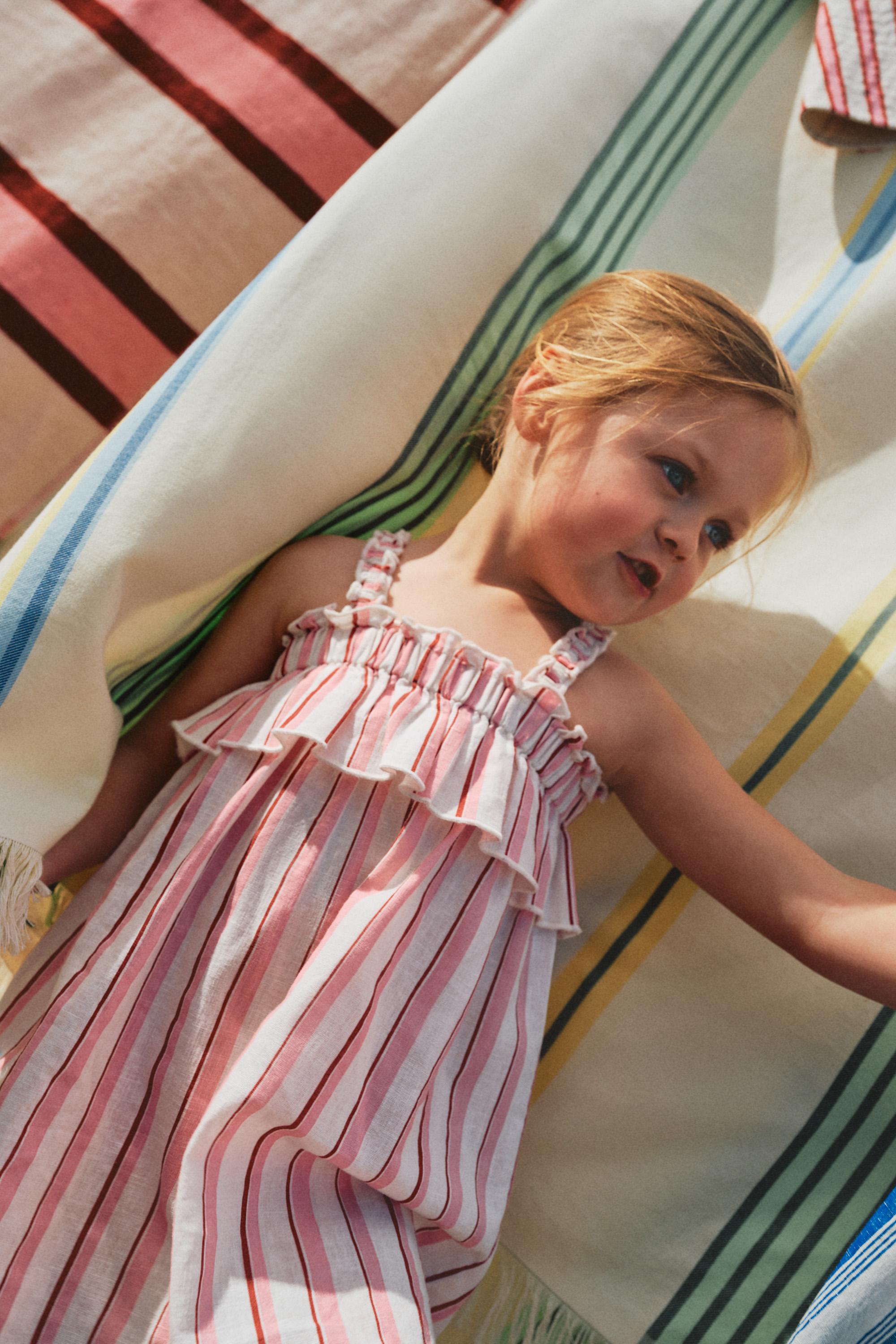 Baby Girl | Pink striped dress