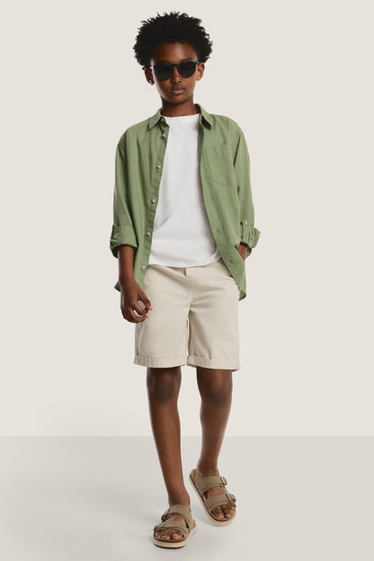 Jogger Bermuda shorts - OCHRE / 11-12 years