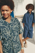 Crinkled cargo Bermuda shorts - NAVY / 11-12 years
