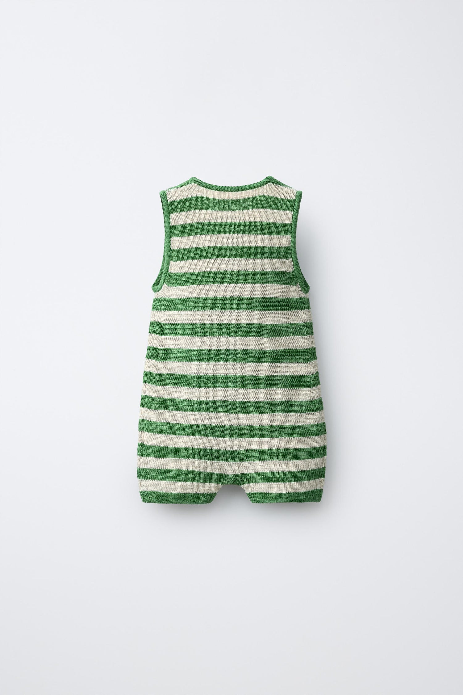EMBROIDERED PALM TREE KNIT ROMPER