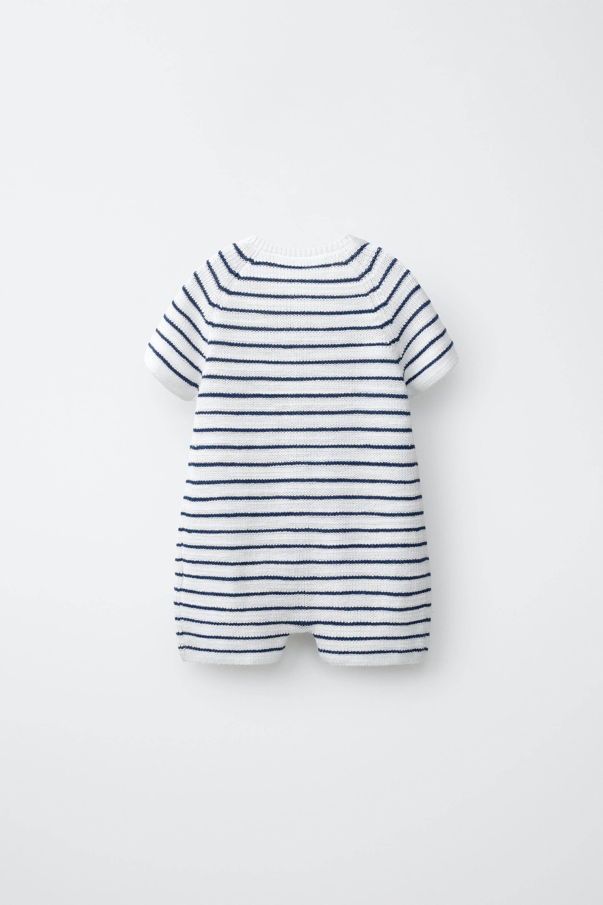 STRIPED PURL KNIT PLAYSUIT