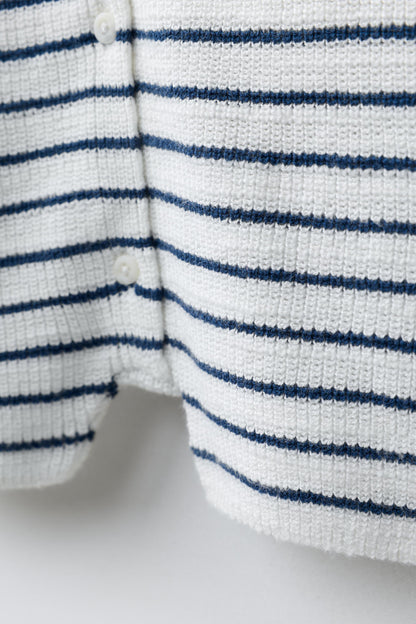 STRIPED PURL KNIT PLAYSUIT