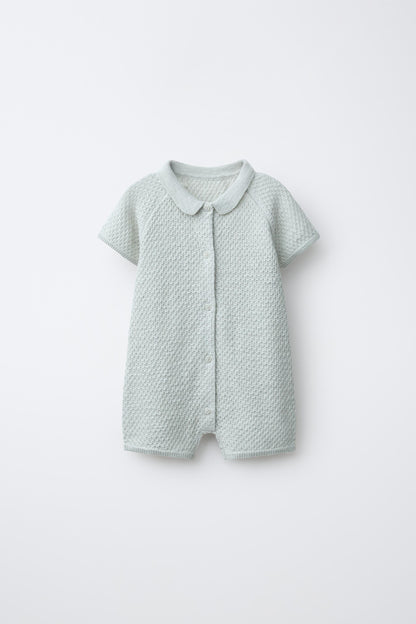 TEXTURED KNIT PLAYSUIT
