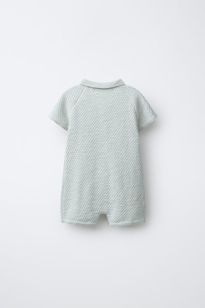 TEXTURED KNIT PLAYSUIT