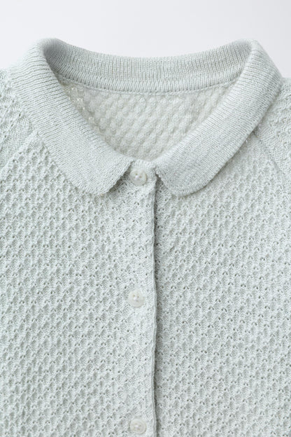 TEXTURED KNIT PLAYSUIT