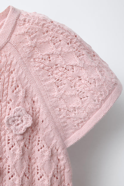 CUTWORK KNIT PLAYSUIT