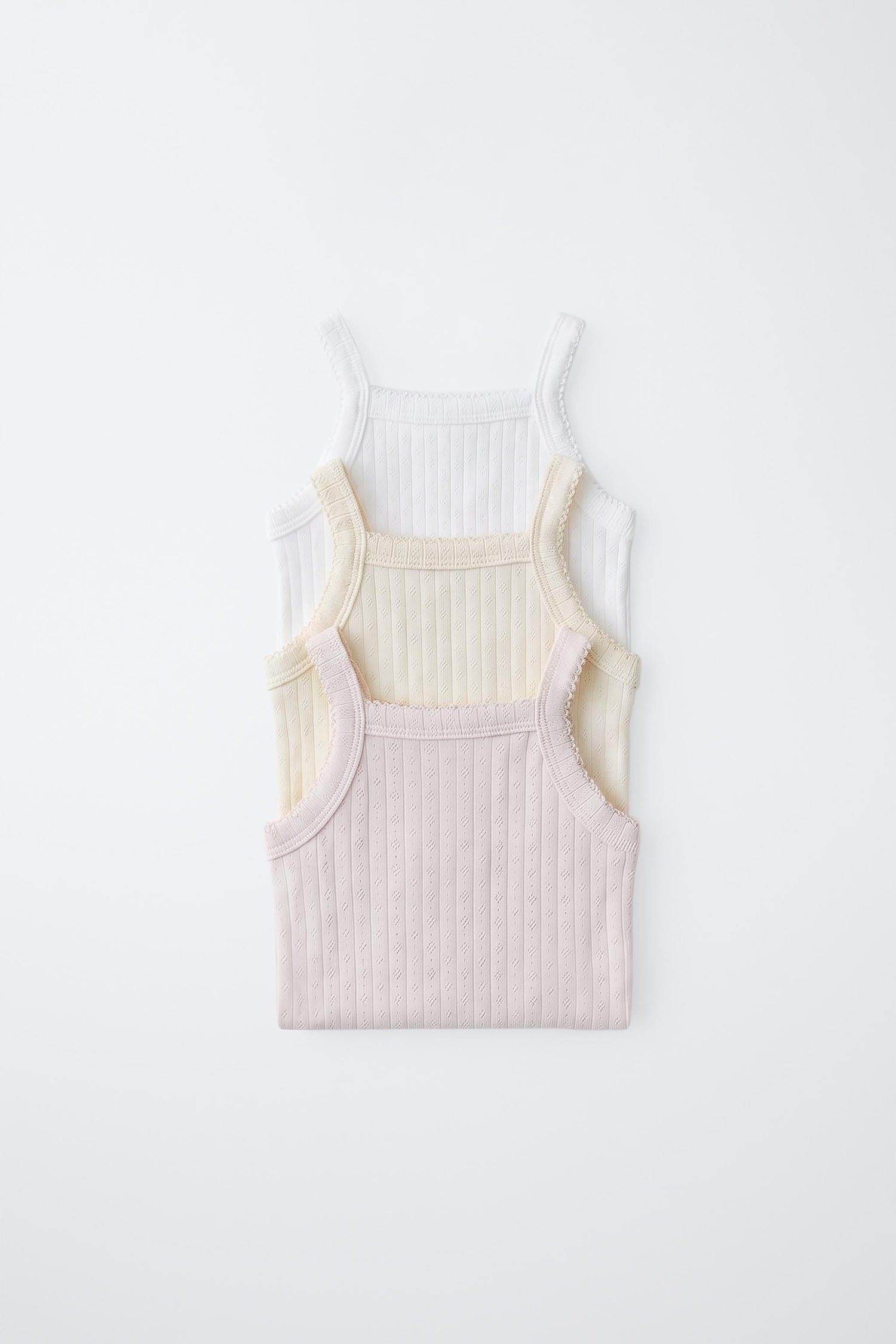 3-PACK OF POINTELLE STRAPPY BODYSUITS - ed / 12-18 months (86 cm)