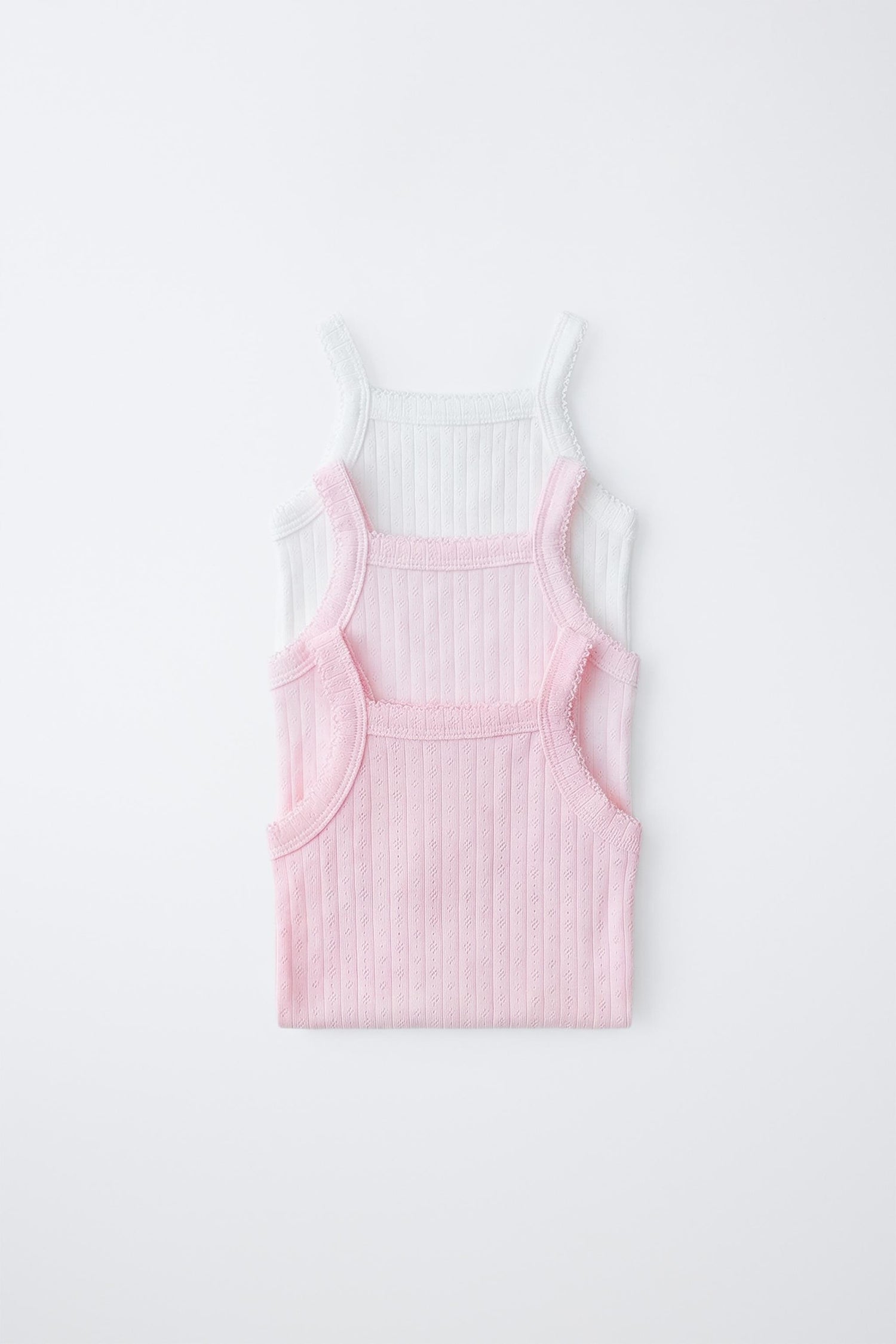 3-PACK OF POINTELLE STRAPPY BODYSUITS - Pink / 12-18 months (86 cm)