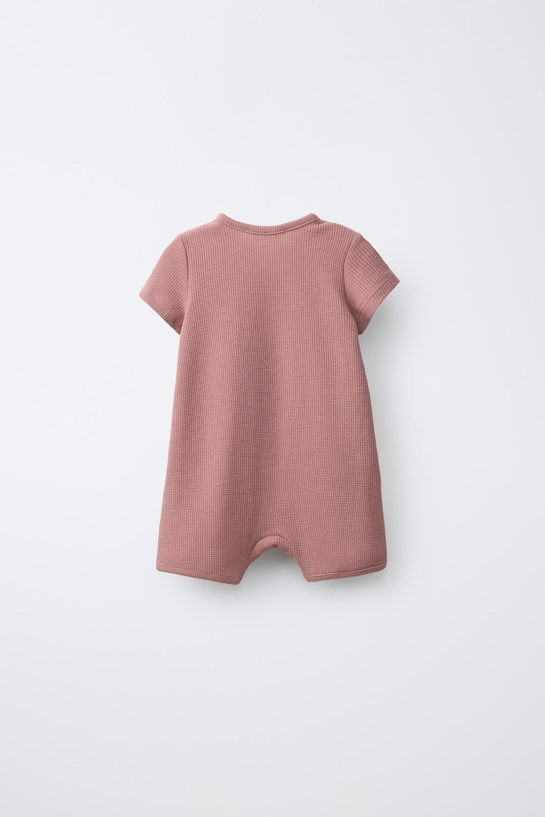 SHORT WAFFLE-KNIT SLEEPSUIT