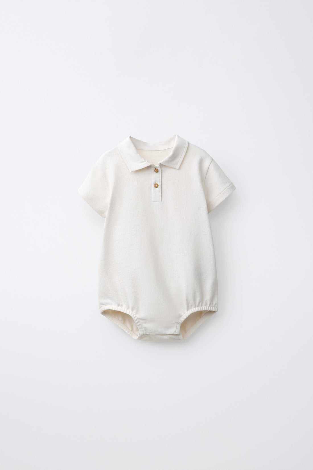 POLO COLLAR BODYSUIT - Oyster-white / 12-18 months (86 cm)