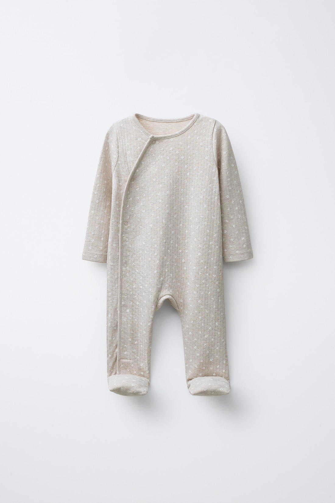CONVERTIBLE FOOTED SLEEPSUIT - Grey marl / 0-1 months (56 cm)