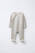 CONVERTIBLE FOOTED SLEEPSUIT - Grey marl / 0-1 months (56 cm)