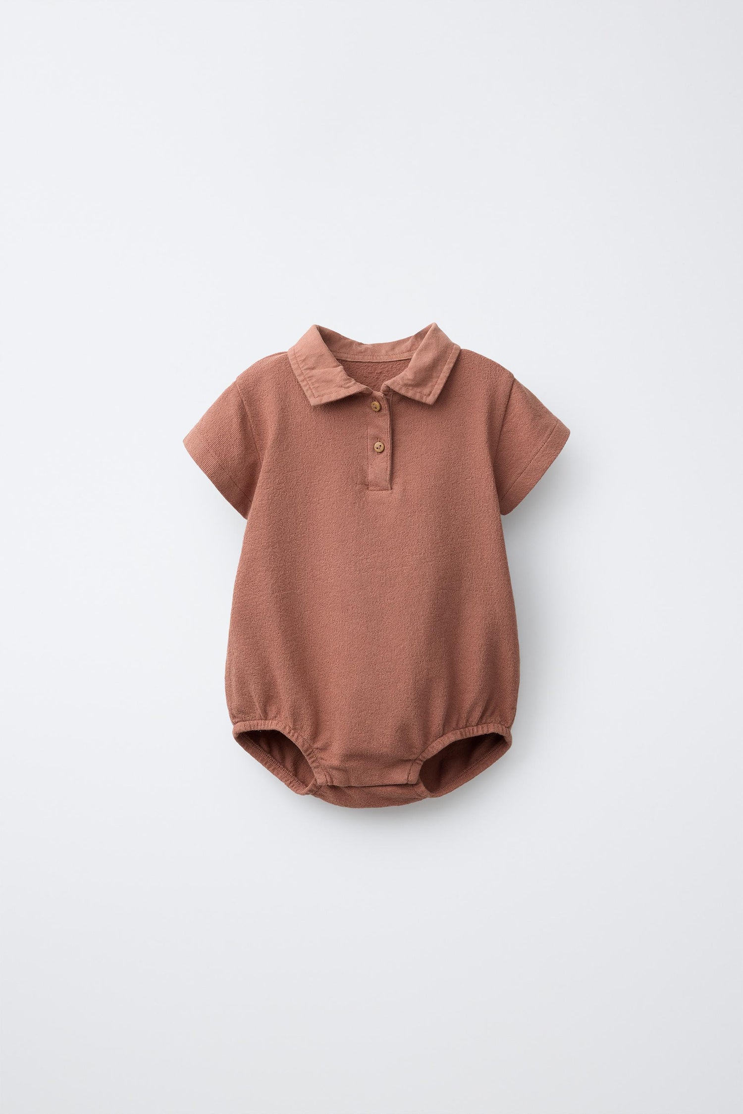 POLO COLLAR BODYSUIT - dark russet / 12-18 months (86 cm)