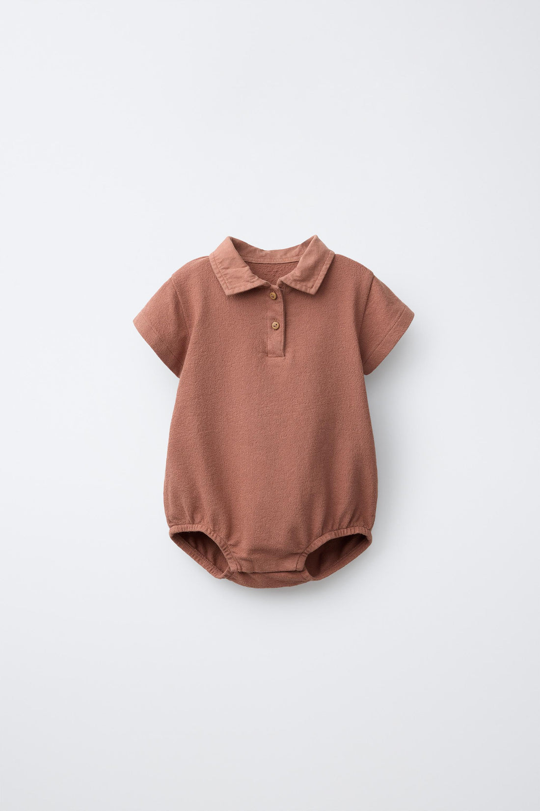 POLO COLLAR BODYSUIT - dark russet / 12-18 months (86 cm)