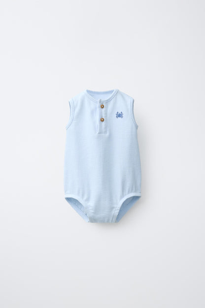 CRAB EMBROIDERED BODYSUIT