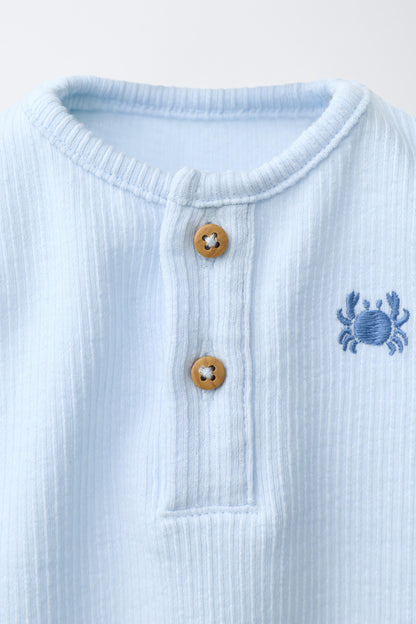 CRAB EMBROIDERED BODYSUIT