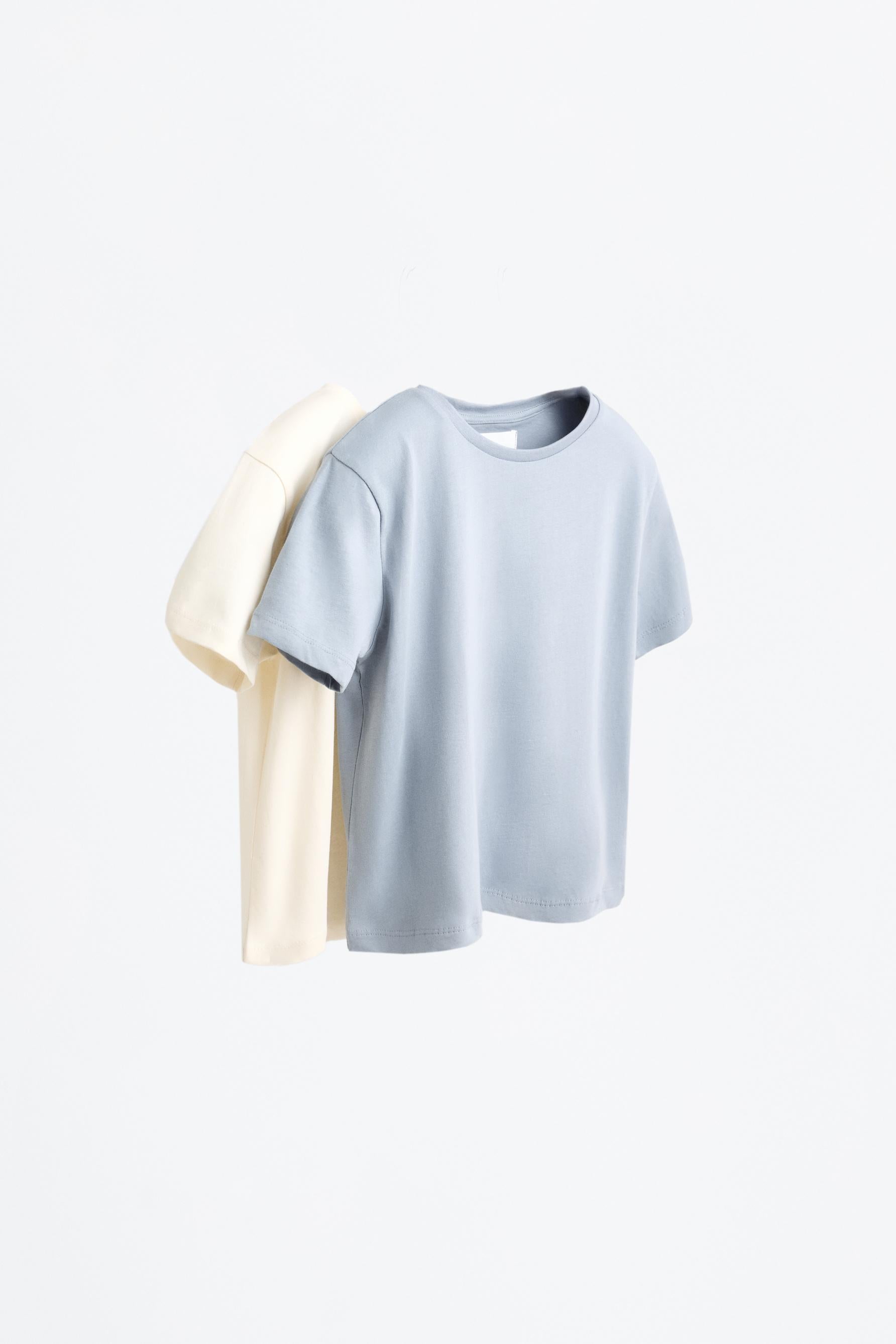 Pack of 2 plain T-shirts - ECRU / 11-12 years