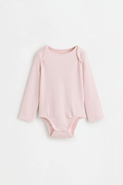Plain long sleeve bodysuits (4-pack)