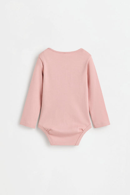 Plain long sleeve bodysuits (4-pack)
