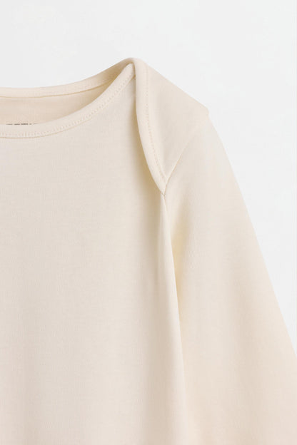 Plain long sleeve bodysuits (4-pack)
