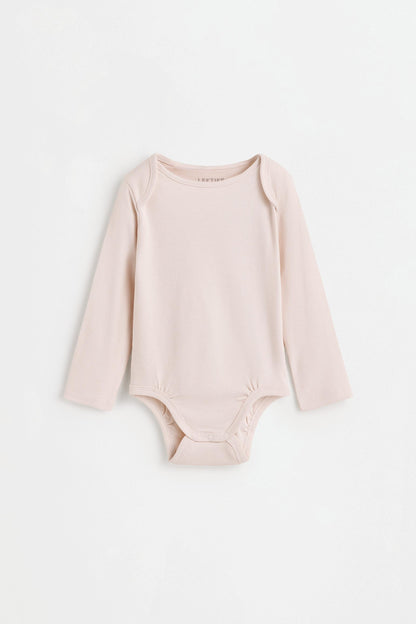 Plain long sleeve bodysuits (4-pack)
