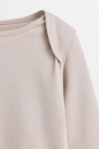 Plain long sleeve bodysuits (4-pack)