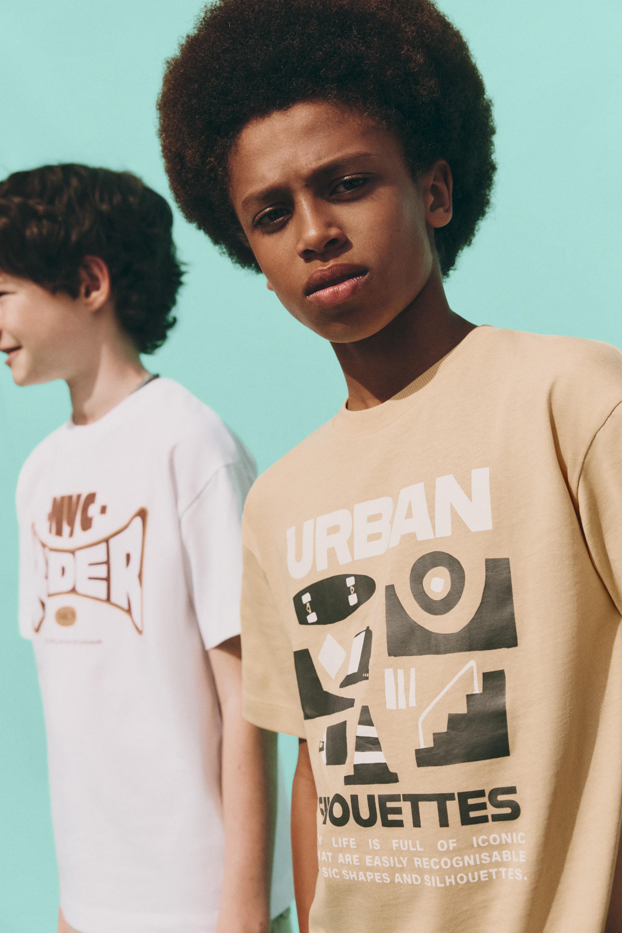 Printed T-shirt - MUSTARD / 11-12 years