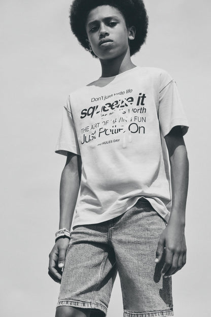 Printed T-shirt - INDIGO / 11-12 years