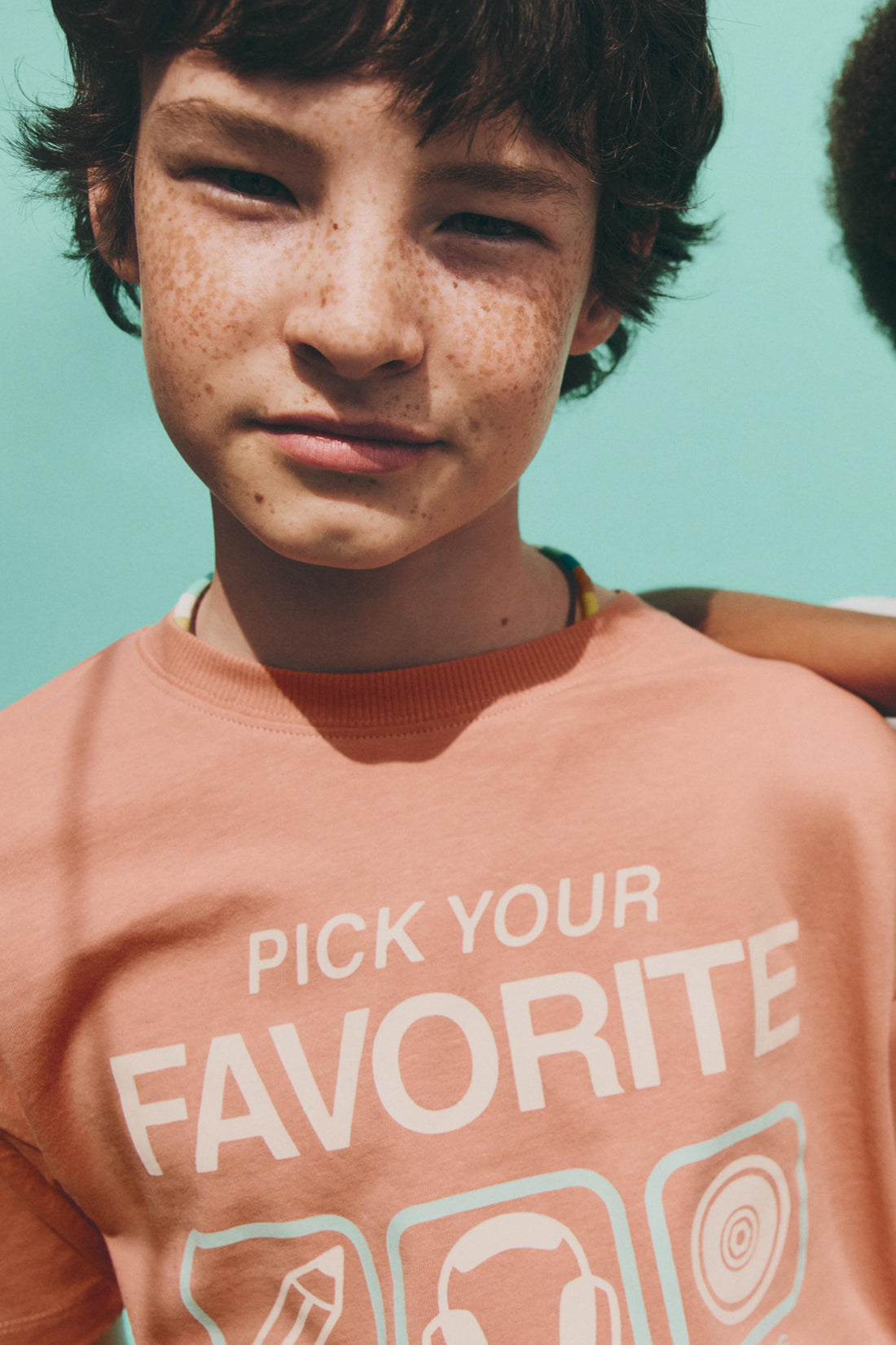 Printed T-shirt - BURNT ORANGE / 11-12 years